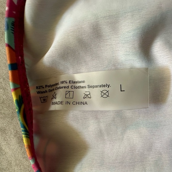 Bikini bottom Multi gorgeous colors sz Lguc adjustable sudes 👁️ at measurements - Picture 5 of 10